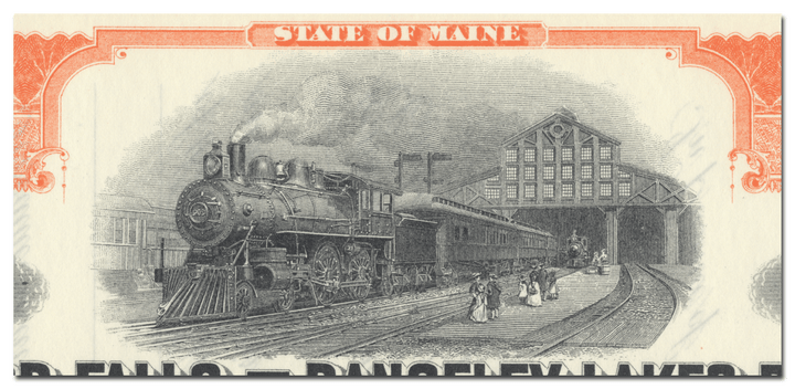 Rumford Falls and Rangeley Lakes Railroad Company Stock Certificate