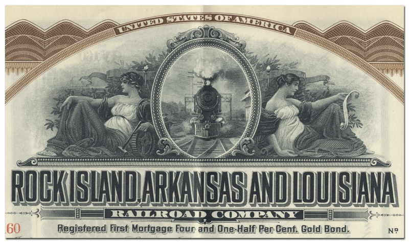 Rock Island, Arkansas and Louisiana Railroad Company Bond Certificate