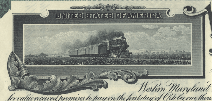 Western Maryland Railroad Company Bond Certificate