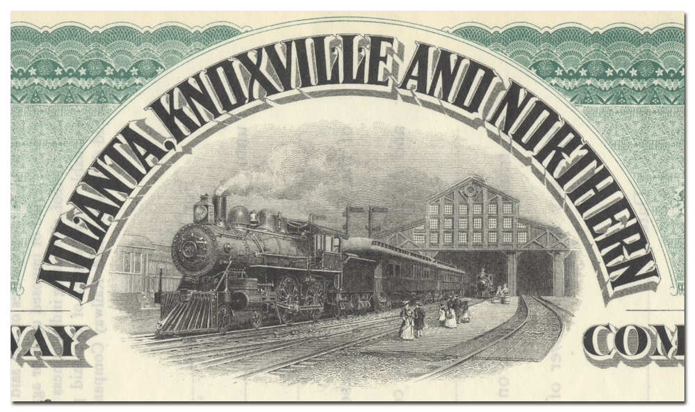 Atlanta, Knoxville and Northern Railway Company Stock Certificate