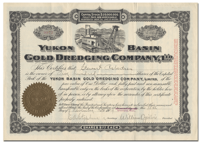 Yukon Basin Gold Dredging Company, Ltd. (Signed by William Ogilvie)