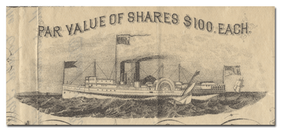 Old Colony Steamboat Company Stock Certificate