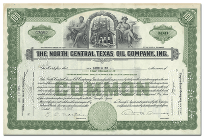 North Central Texas Oil Company, Inc. Stock Certificate
