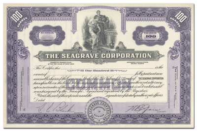 Seagrave Corporation Stock Certificate