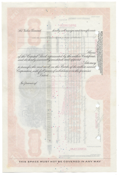 Schenley Distillers Corporation Specimen Stock Certificate
