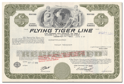 Flying Tiger Line Inc. Bond Certificate