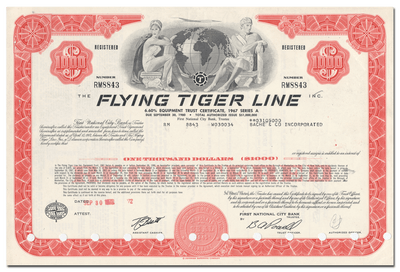 Flying Tiger Line Inc. Bond Certificate