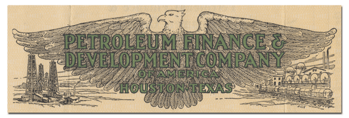 Petroleum Finance & Development Company of America Stock Certificate