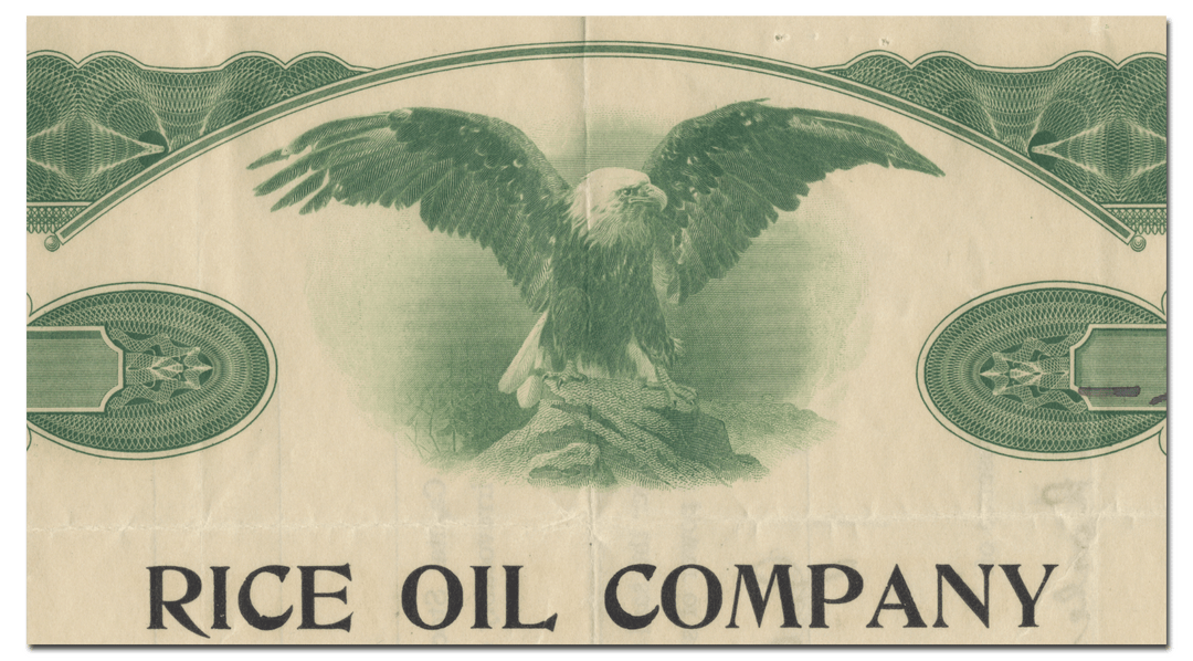 Rice Oil Company Stock Certificate