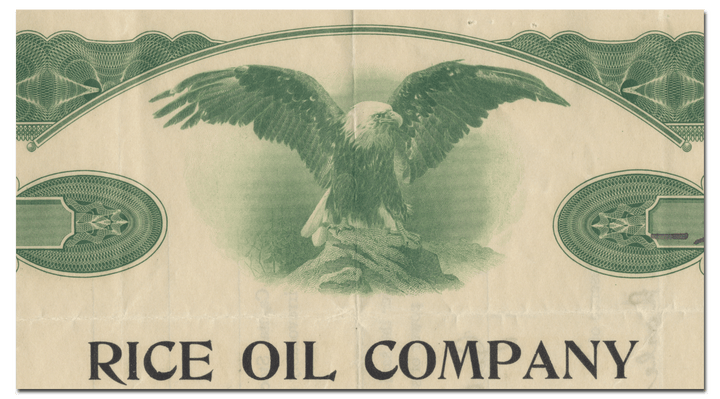 Rice Oil Company Stock Certificate