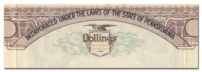 R. L. Dollings Company Stock Certificate
