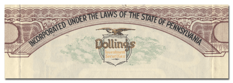 R. L. Dollings Company Stock Certificate