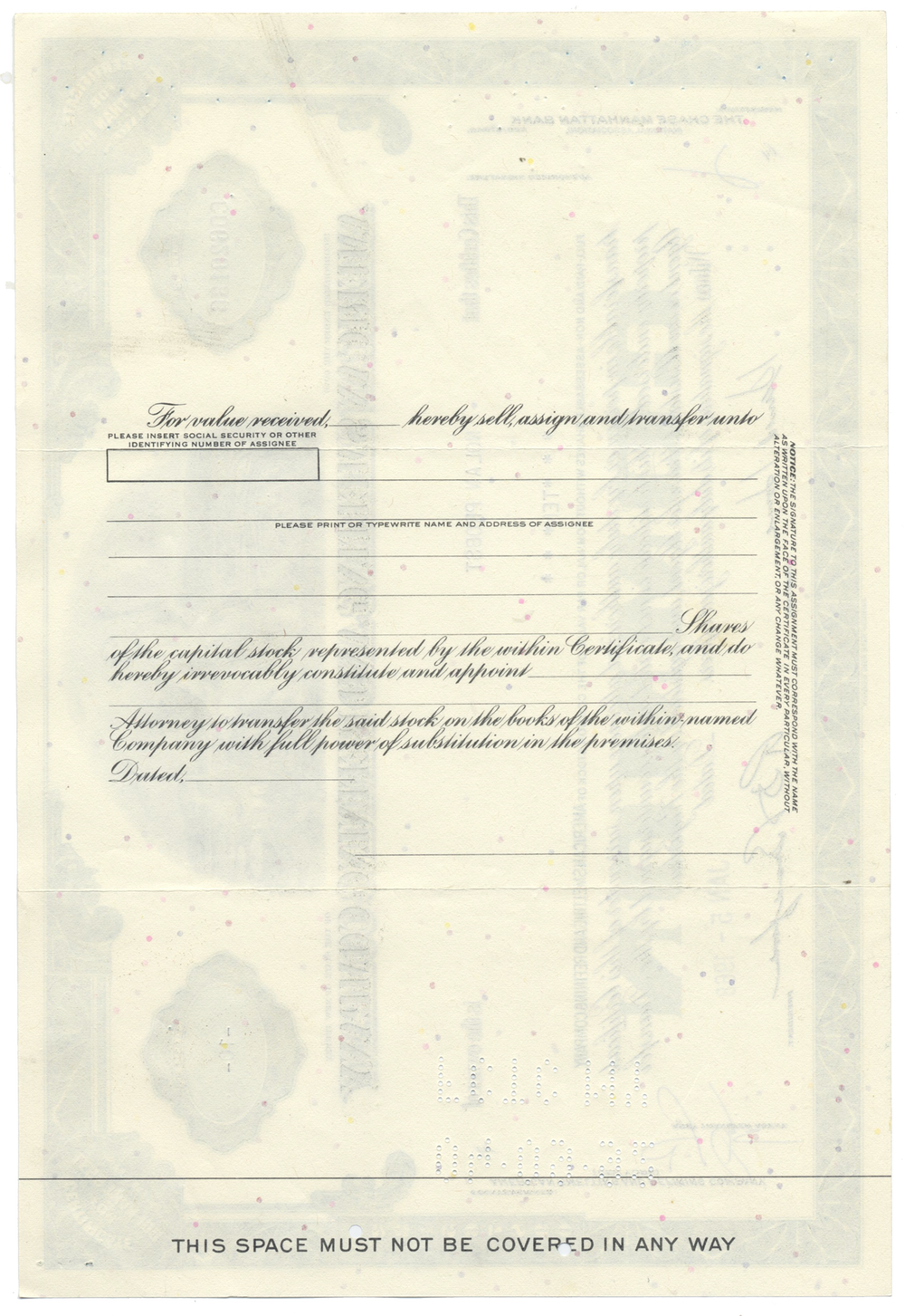 American Smelting and Refining Company Stock Certificate