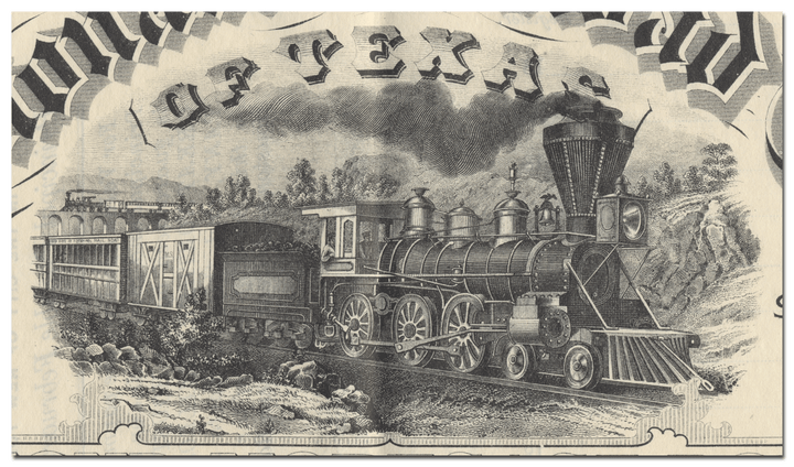 International Rail Road Company of Texas Bond Certificate Signed by Galusha Grow