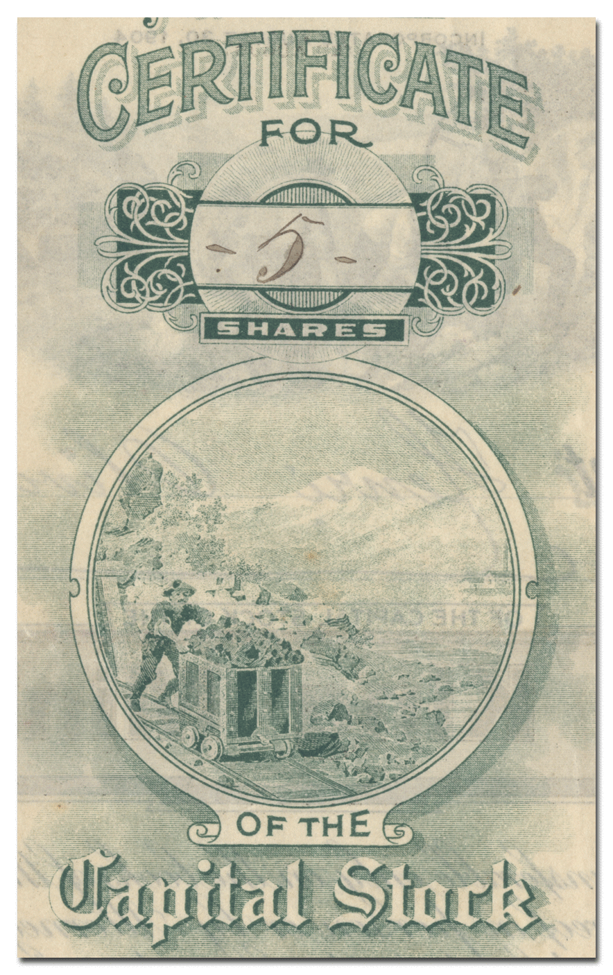 Quartz King Mining Co. Stock Certificate (Back)