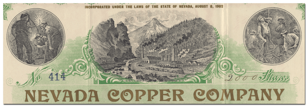 Nevada Copper Company Stock Certificate