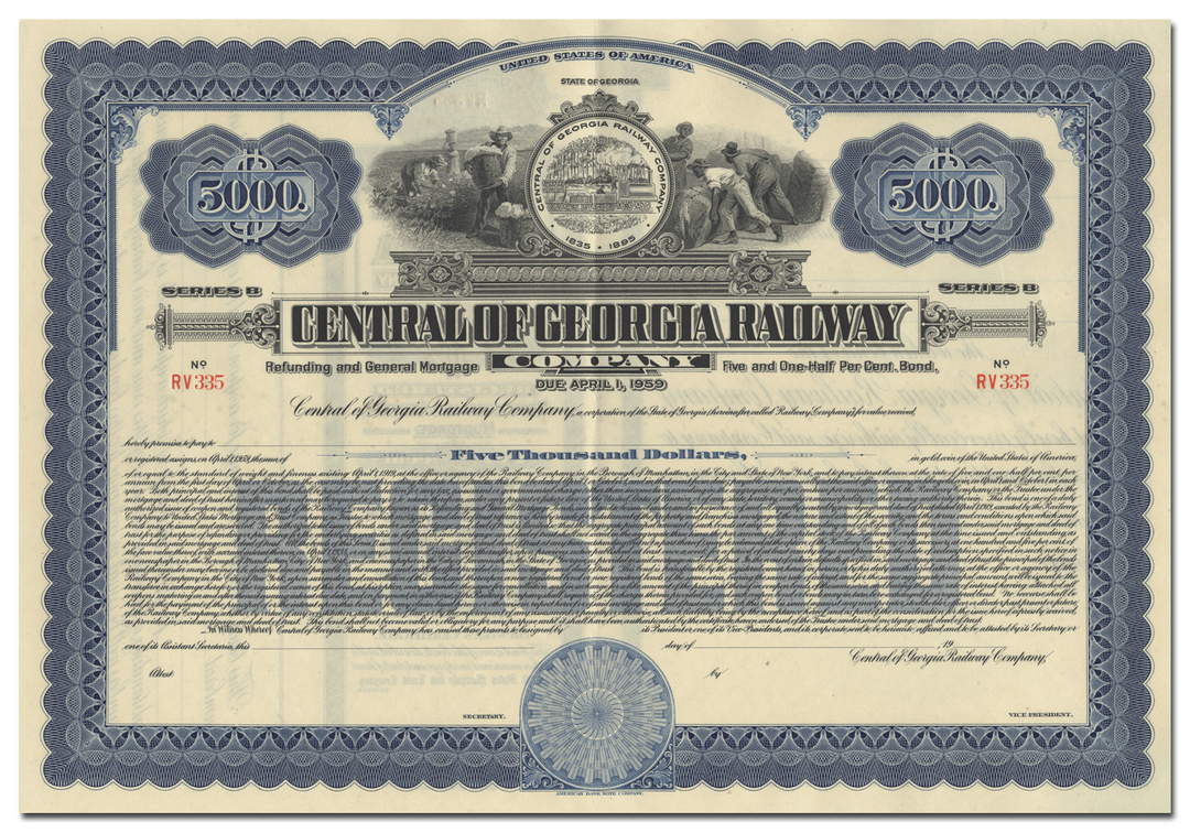 Central of Georgia Railway Company Bond Certificate