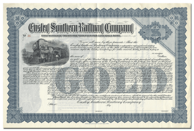 Ensley Southern Railway Company Bond Certificate