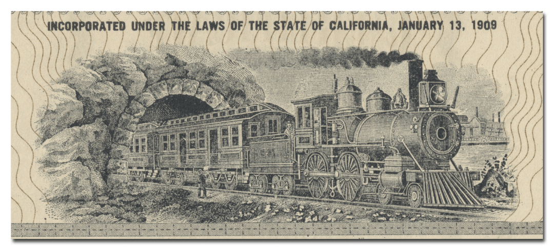 Oakland and Antioch Railway Stock Certificate