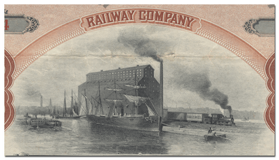 Ogdensburg and Lake Champlain Railway Company Bond Certificate