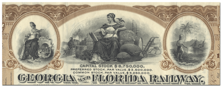 Georgia and Florida Railway Stock Certificate