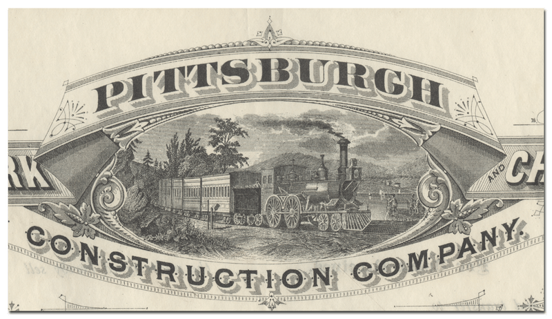 New York, Pittsburgh and Chicago Construction Company Stock Certificate