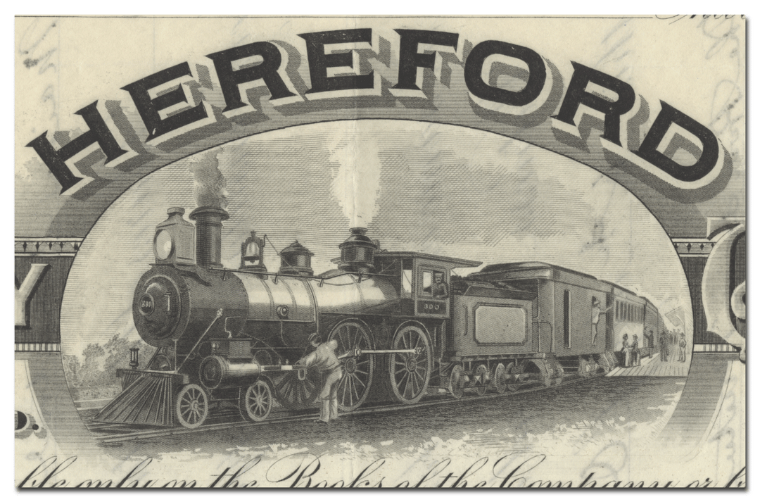 Hereford Railway Company Stock Certificate