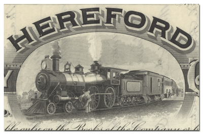 Hereford Railway Company Stock Certificate