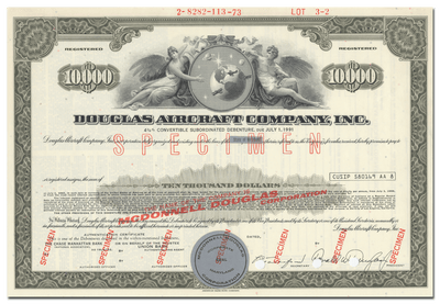 Douglas Aircraft Company, Inc. Specimen Stock Certificate