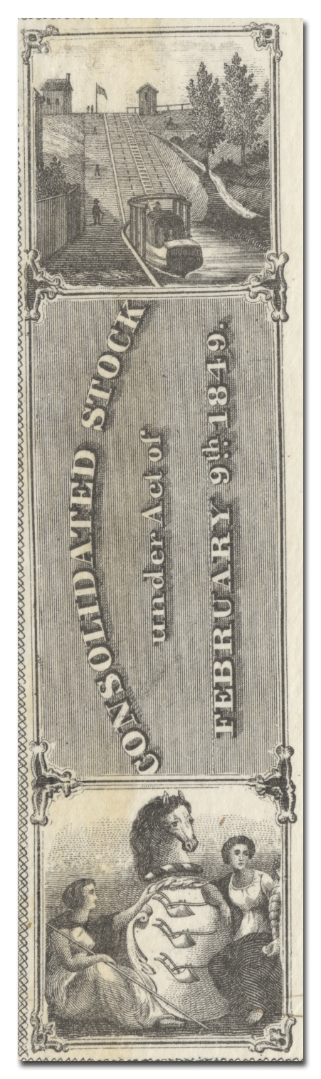 Morris Canal & Banking Company of 1844 Stock Certificate