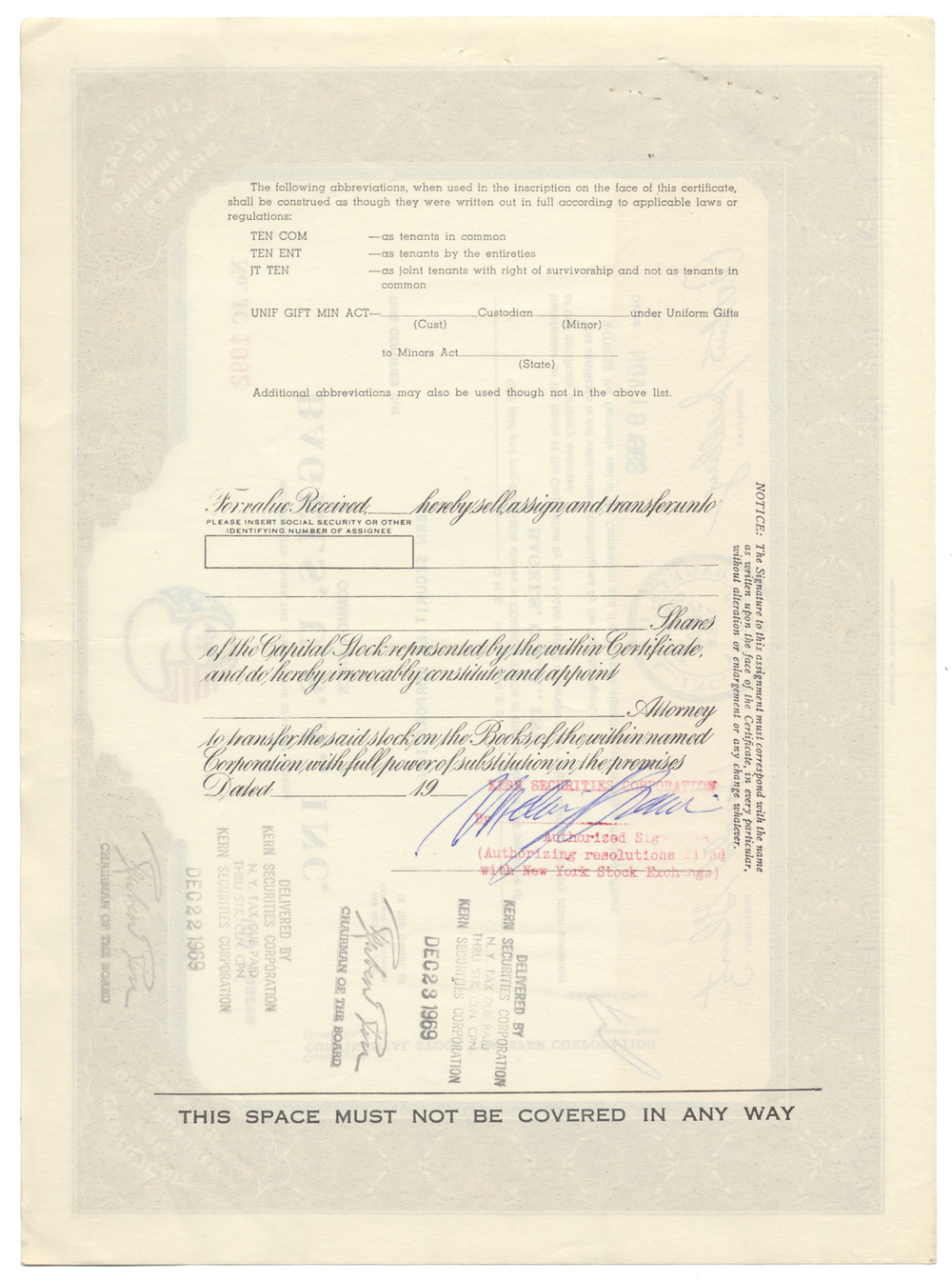 Bagels, U.S.A., Inc. Stock Certificate