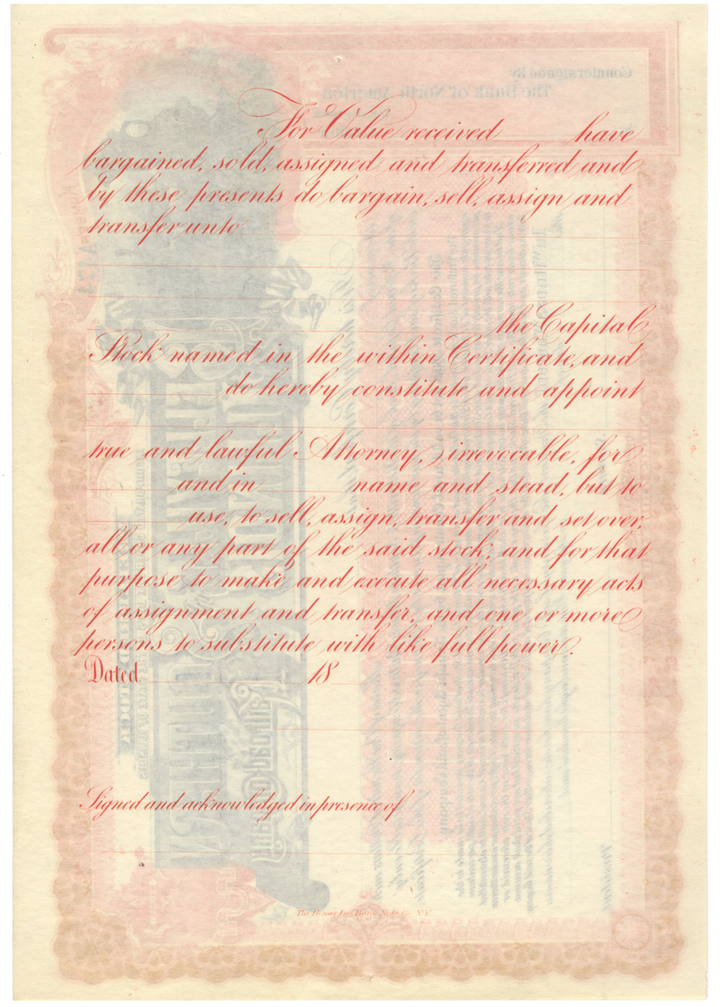 Belleville and Southern Illinois Railroad Company Stock Certificate