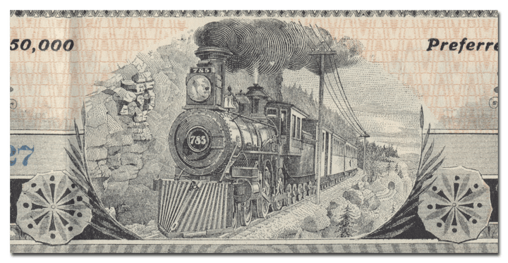 Tacoma Eastern Railroad Company Stock Certificate