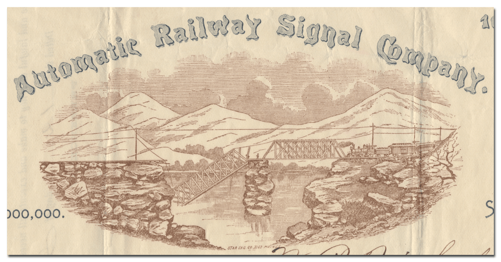 Automatic Railway Signal Company Stock Certificate