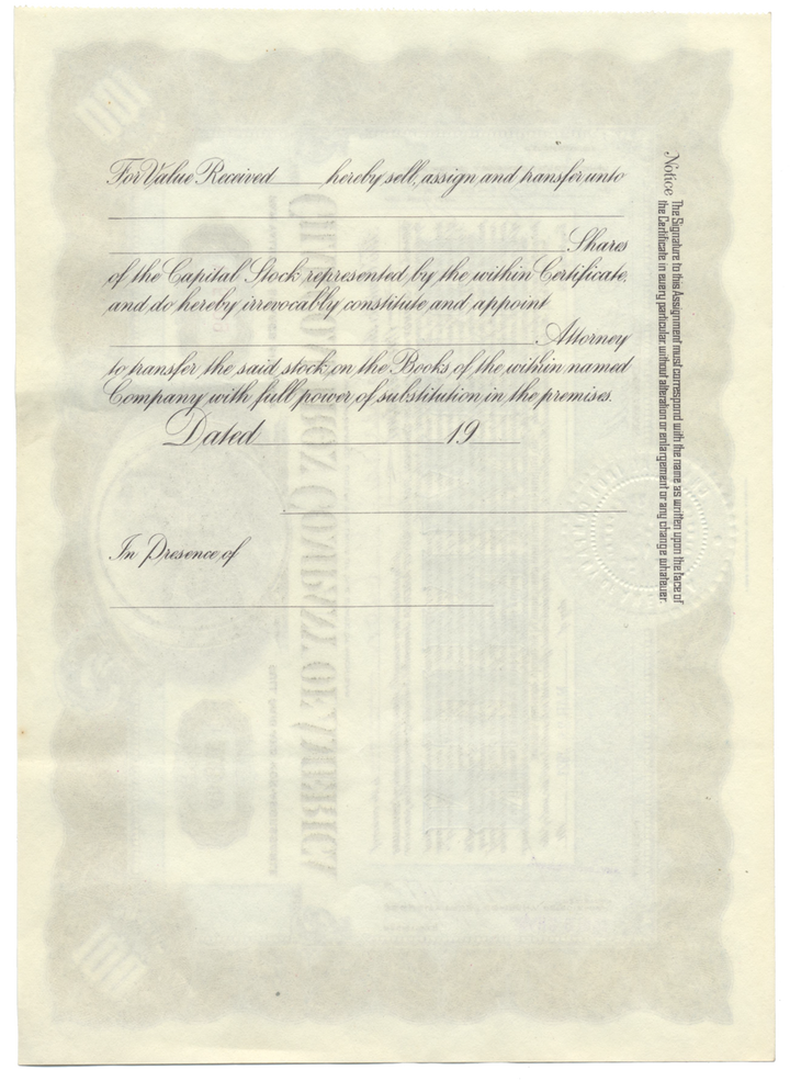 Charcoal Iron Company of America Stock Certificate