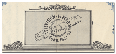 Television-Electronics Fund, Inc. Stock Certificate