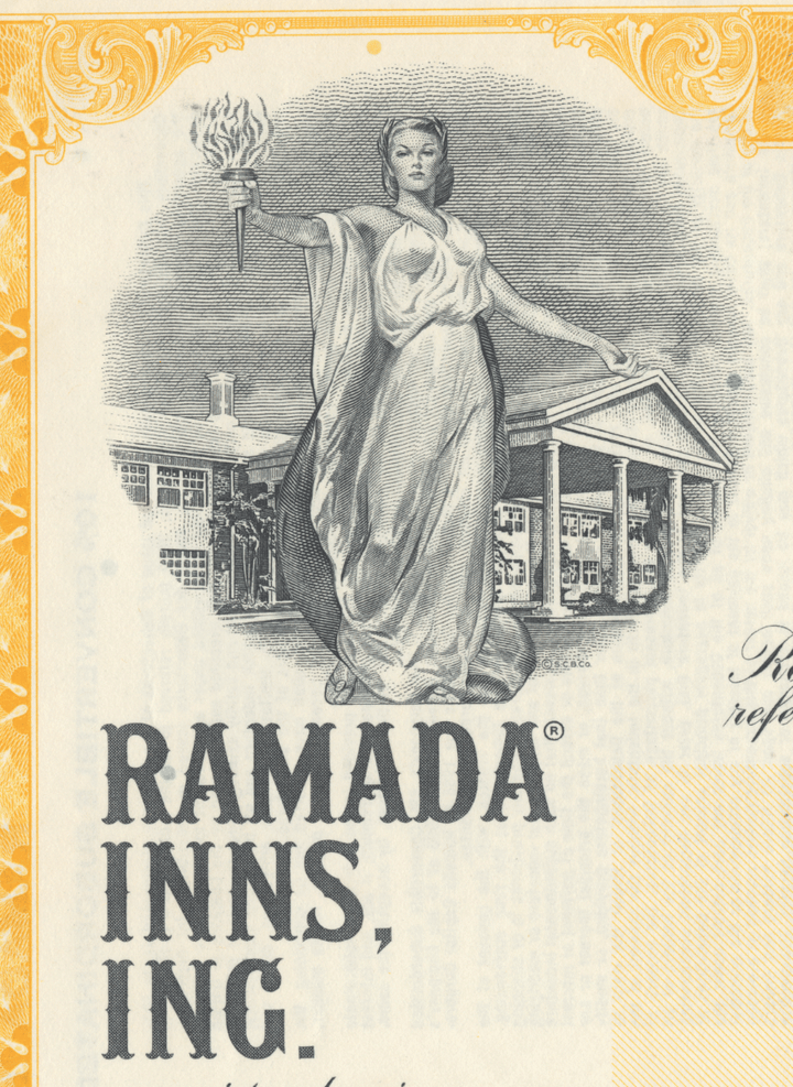 Ramada Inns, Inc. Specimen Bond Certificate