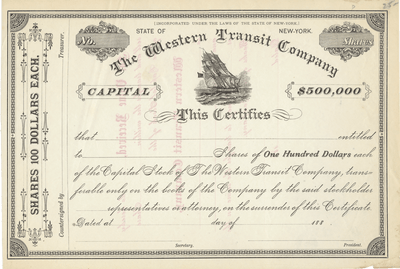Western Transit Company Stock Certificate