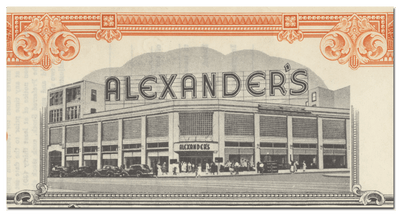 Alexander's Department Stores, Inc. Specimen Stock Certificate
