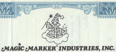 Magic Marker Industries, Inc. Stock Certificate