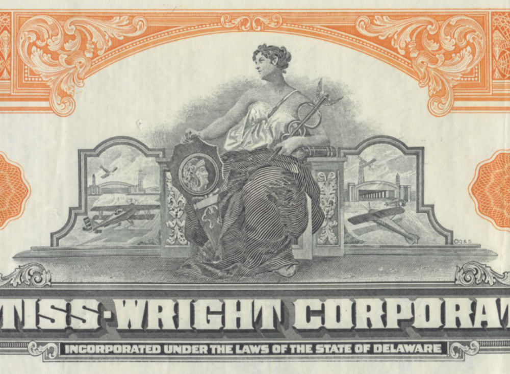 Curtiss-Wright Corporation Stock Certificate