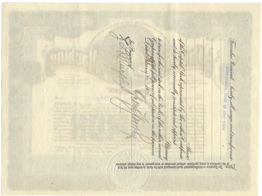 Photo-Machine Company Stock Certificate