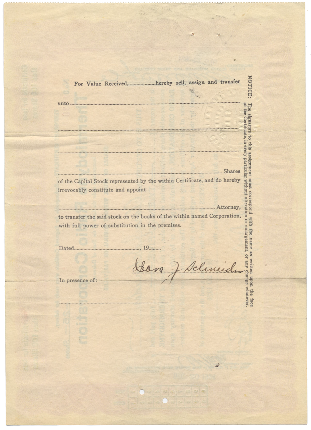 Thermiodyne Radio Corporation Stock Certificate