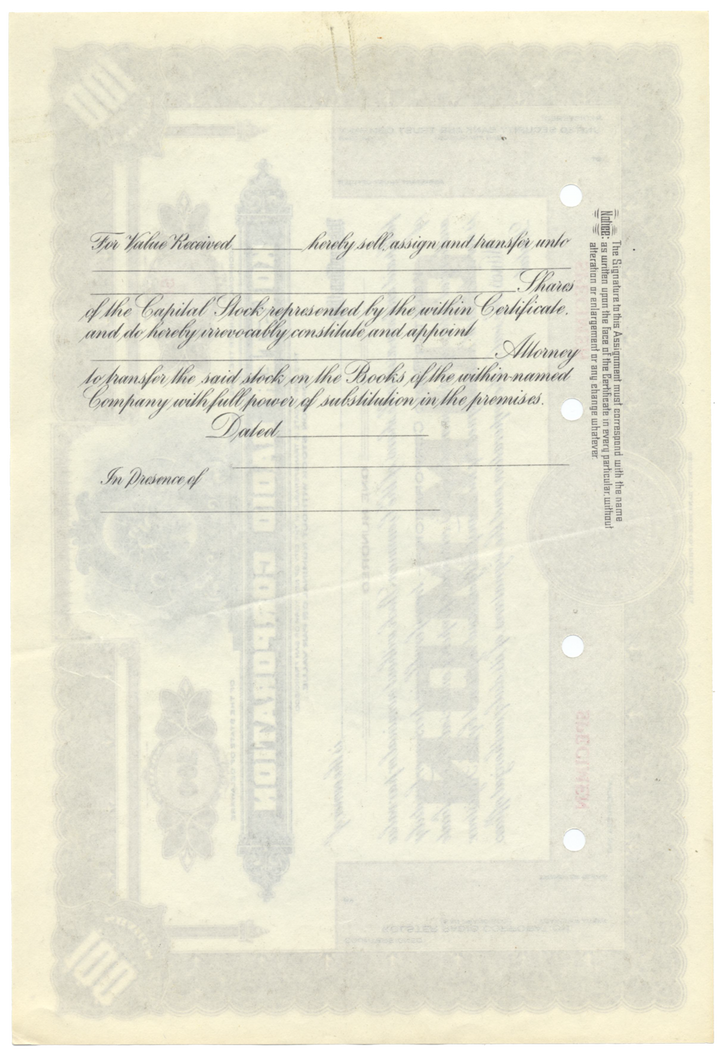 Kolster Radio Corporation Specimen Stock Certificate