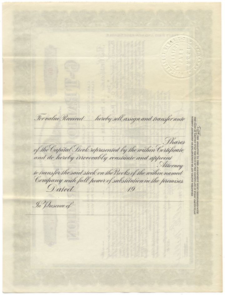 C-T Radio Corporation Stock Certificate