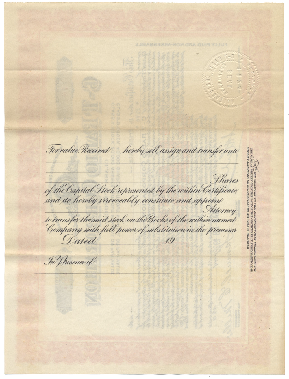 C-T Radio Corporation Stock Certificate