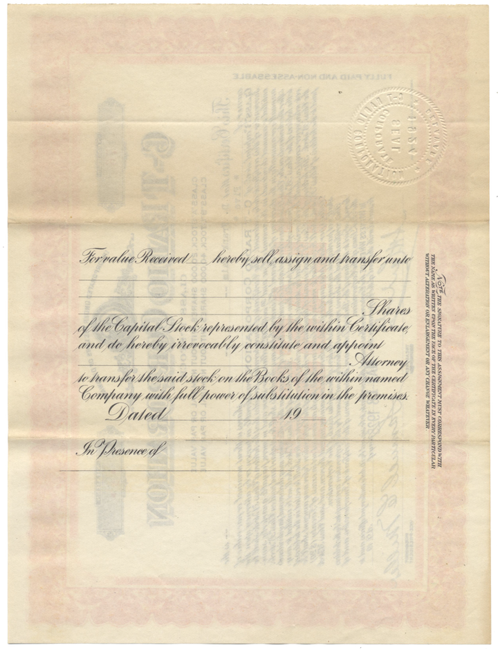 C-T Radio Corporation Stock Certificate