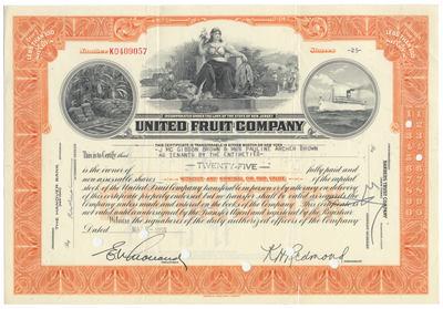 United Fruit Company Stock Certificate