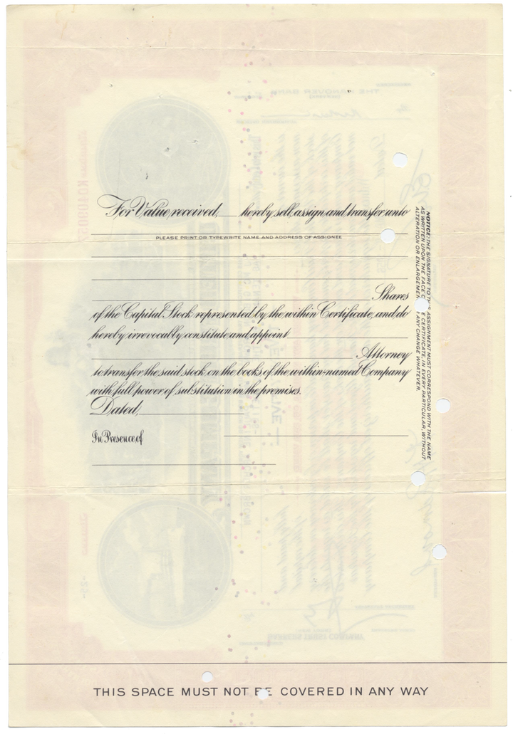 United Fruit Company Stock Certificate