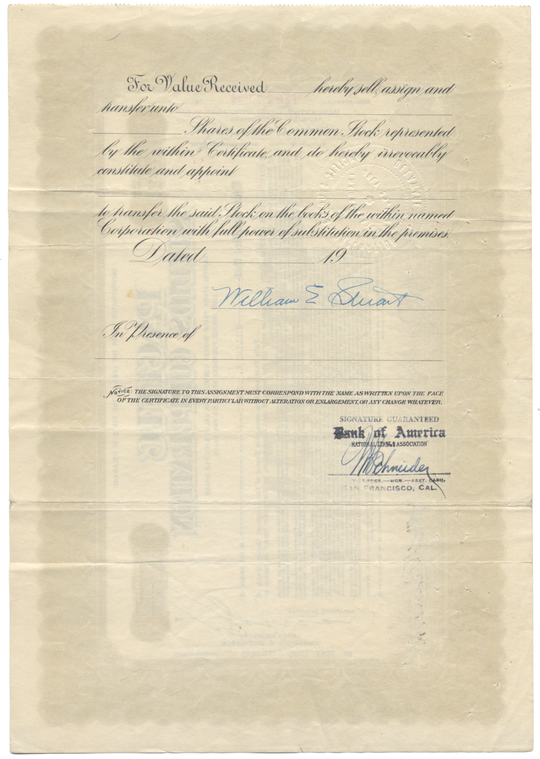 Pacific Studios Corporation Stock Certificate